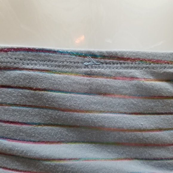 Realitee Threads top Small strapless rainbow striped ruched bust Y2K scene kid - Picture 8 of 12